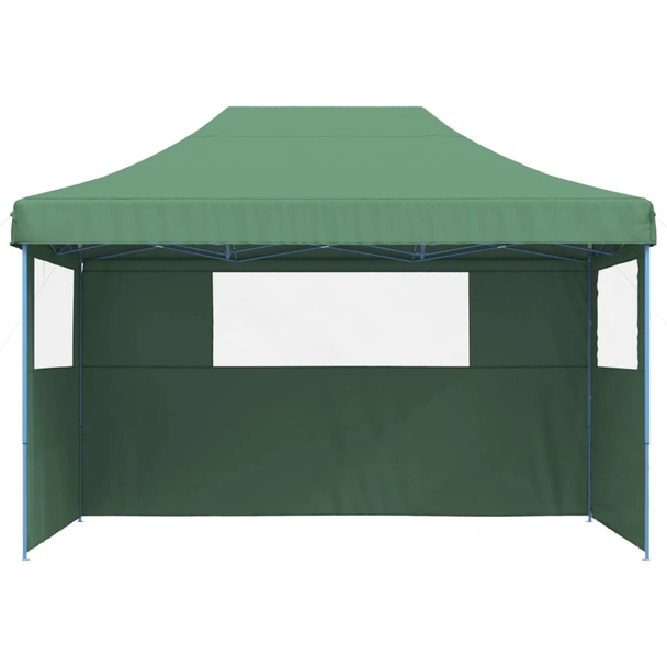 Pop-up парти шатра 4,1 x 2,8 м зелена — оксфорд с PVC — 3 стени — стомана - Image 3
