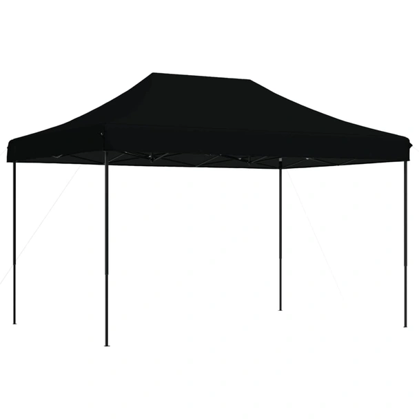 Pop-up парти шатра 4,1 x 2,8 м черна — оксфорд с PVC — стоманена рамка - Image 2