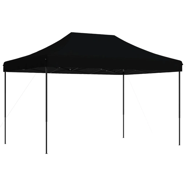 Pop-up парти шатра 4,1 x 2,8 м черна — оксфорд с PVC — стоманена рамка - Image 5
