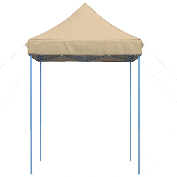 Pop-up парти шатра 2 x 2 м бежова — оксфорд с PVC — стоманена рамка - Image 3