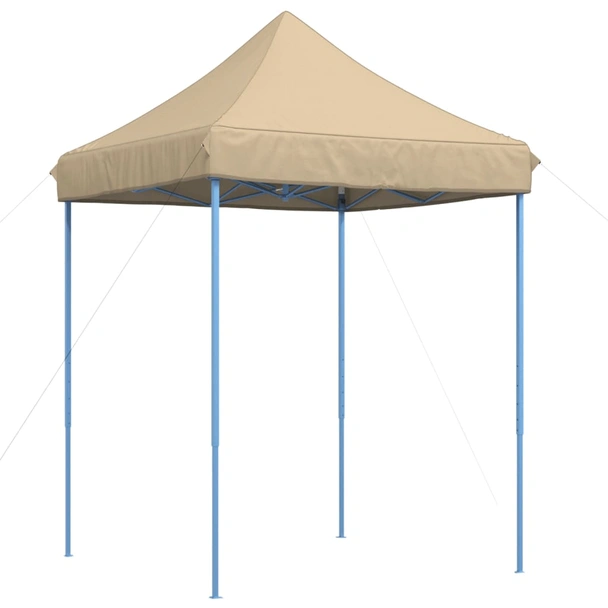 Pop-up парти шатра 2 x 2 м бежова — оксфорд с PVC — стоманена рамка - Image 2