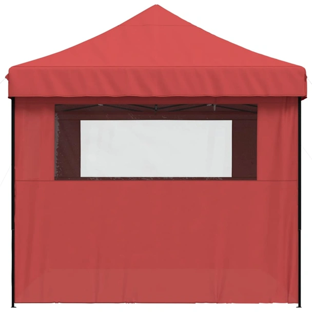 Pop-up парти шатра 4,1 x 2,8 м бордо — оксфорд с PVC — 4 стени — стомана - Image 4