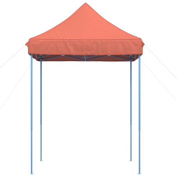 Pop-up парти шатра 2 x 2 м теракота — оксфорд с PVC — стоманена рамка - Image 3