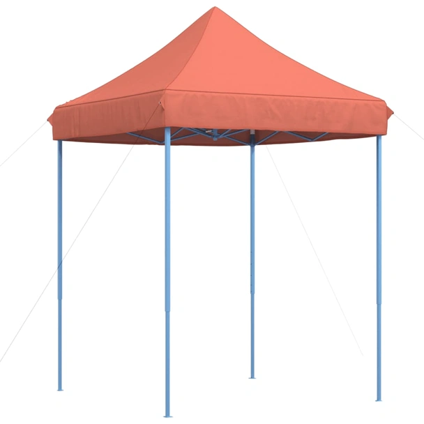 Pop-up парти шатра 2 x 2 м теракота — оксфорд с PVC — стоманена рамка - Image 5