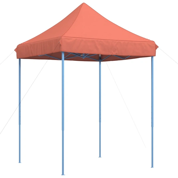 Pop-up парти шатра 2 x 2 м теракота — оксфорд с PVC — стоманена рамка - Image 2
