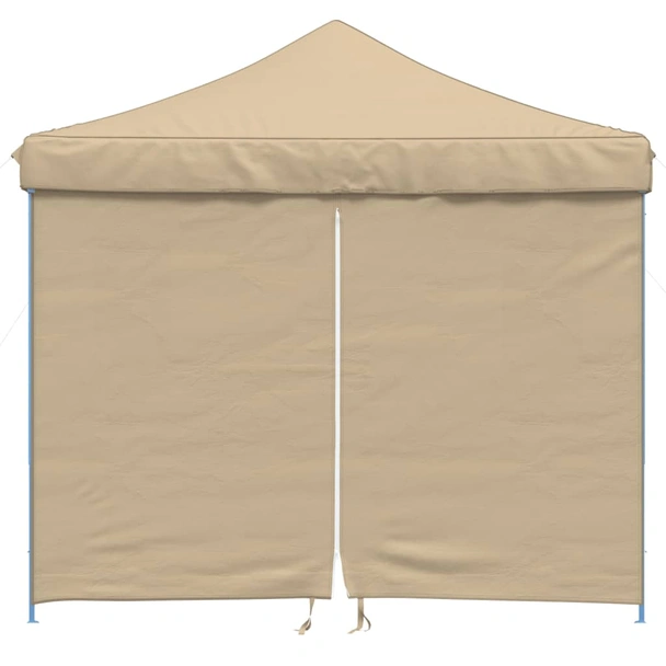 Pop-up парти шатра 2,9 x 2,9 м бежова — оксфорд с PVC — 4 стени — стомана - Image 3