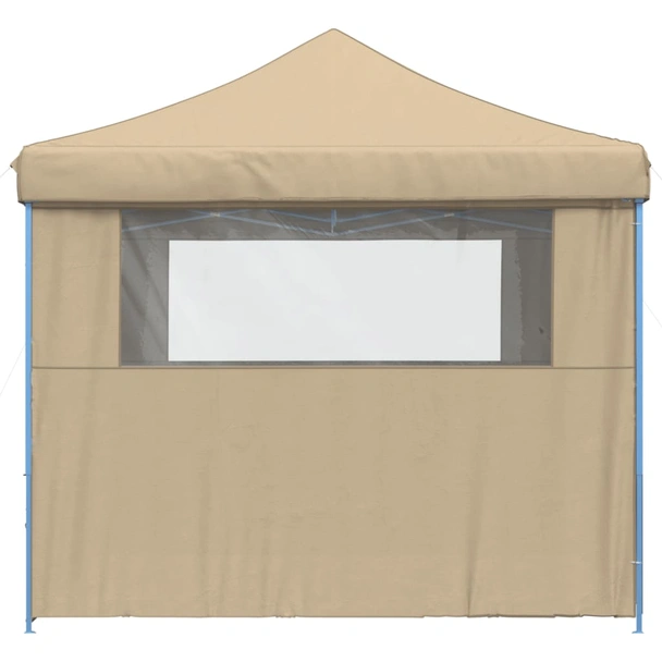 Pop-up парти шатра 2,9 x 2,9 м бежова — оксфорд с PVC — 4 стени — стомана - Image 4