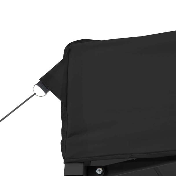 Pop-up парти шатра 2 x 2 м черна — оксфорд с PVC — 2 стени — стомана - Image 6