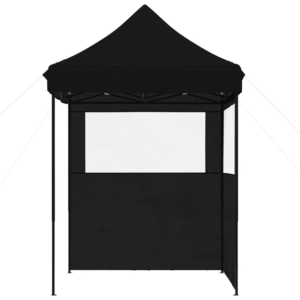 Pop-up парти шатра 2 x 2 м черна — оксфорд с PVC — 2 стени — стомана - Image 3