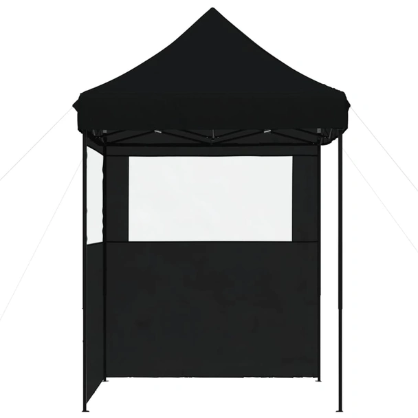 Pop-up парти шатра 2 x 2 м черна — оксфорд с PVC — 2 стени — стомана - Image 5