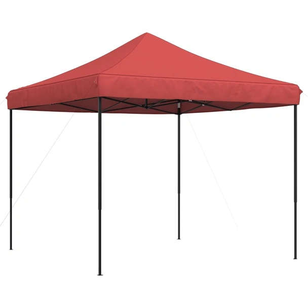 Pop-up парти шатра 2,9 x 2,9 м бордо — оксфорд с PVC — стоманена рамка - Image 5