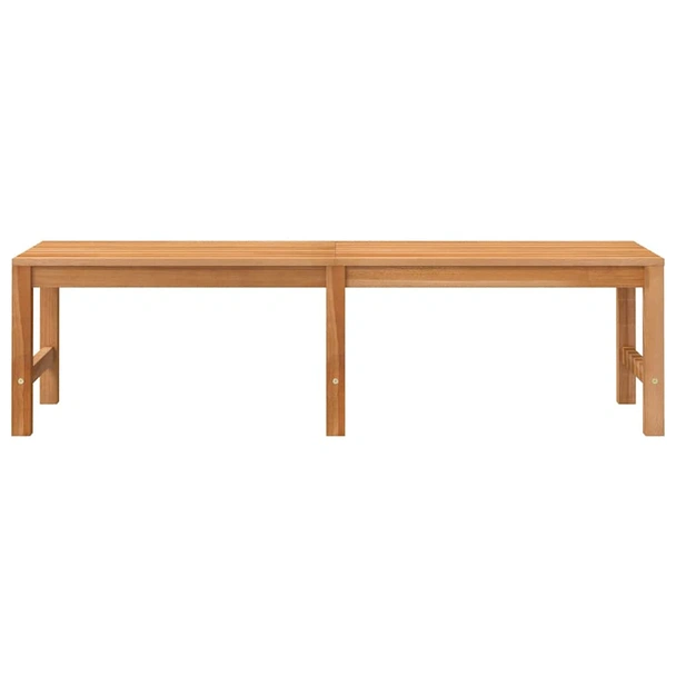 Градинска пейка 150x40x45 см кафява — тиково дърво масив — без облегалка - Image 4