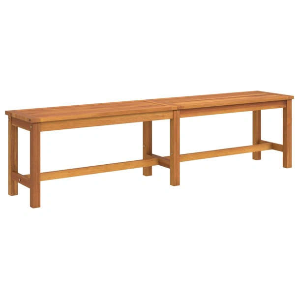 Градинска пейка 180 × 35 × 45 см кафява — акация масив — без възглавница - Image 2