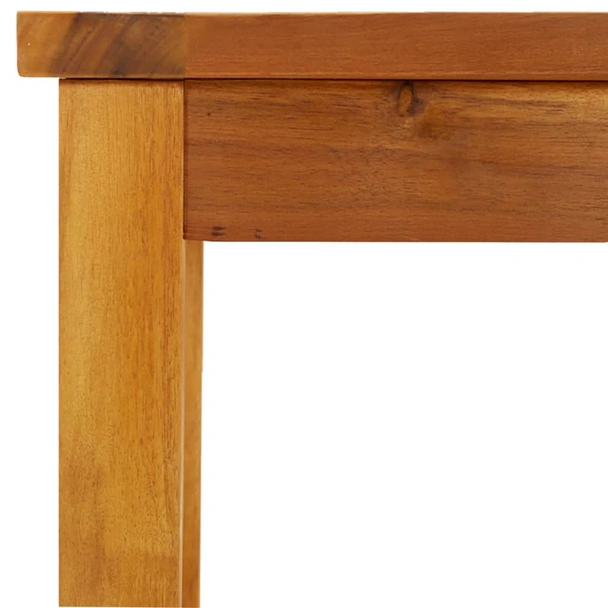 Градинска пейка 180 × 35 × 45 см кафява — акация масив — без възглавница - Image 6