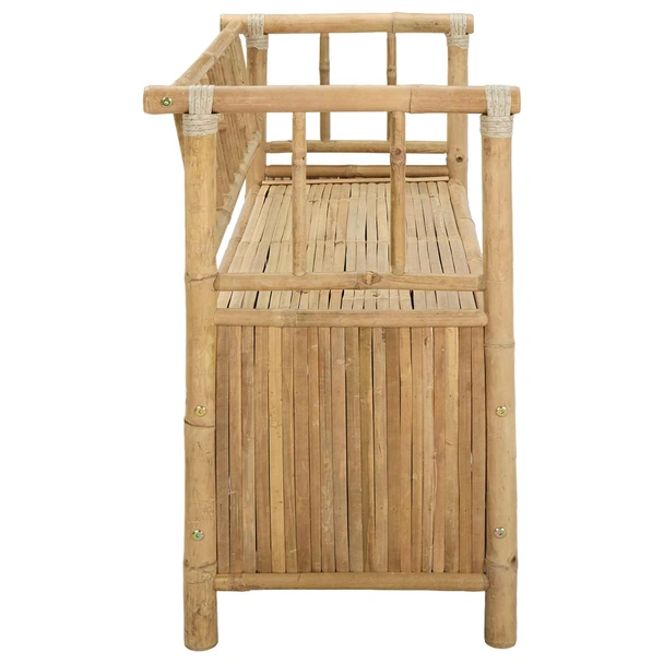 Пейка за съхранение 110 × 47 × 80 см — бамбук — с ракла под седалката - Image 5