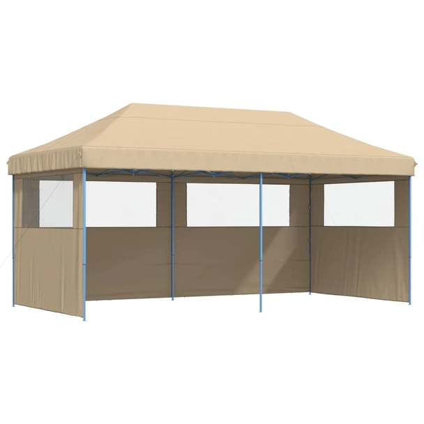 Pop-up парти шатра 5,8 x 2,9 м бежова — оксфорд с PVC — 3 стени — стомана - Image 2