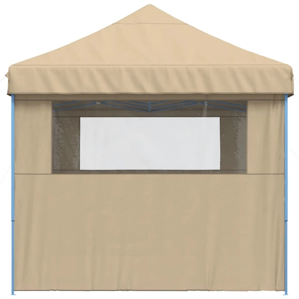 Pop-up парти шатра 5,8 x 2,9 м бежова — оксфорд с PVC — 3 стени — стомана - Image 5
