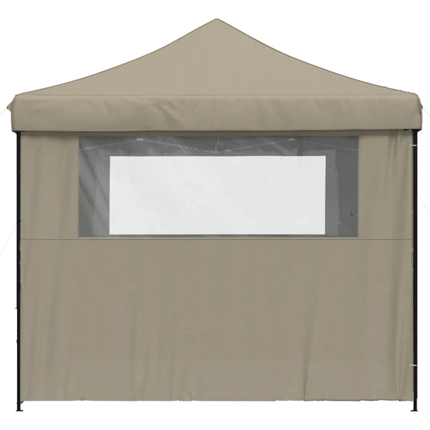 Pop-up парти шатра 2,9 x 2,9 м таупе — оксфорд с PVC — 4 стени — стомана - Image 4