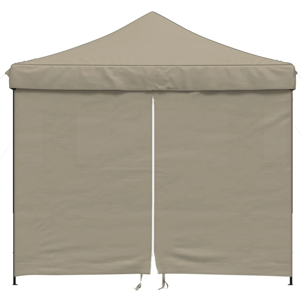 Pop-up парти шатра 2,9 x 2,9 м таупе — оксфорд с PVC — 4 стени — стомана - Image 3