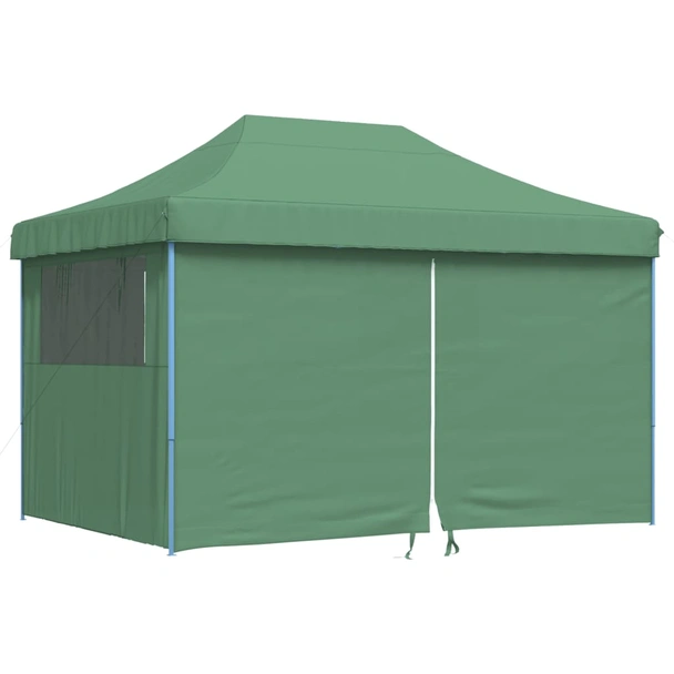Pop-up парти шатра 4,1 x 2,8 м зелена — оксфорд с PVC — 4 стени — стомана - Image 2