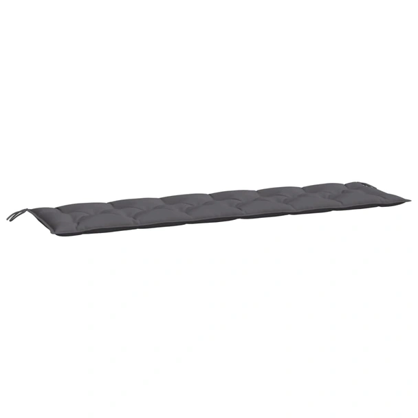 Възглавница за пейка 200x50x7 см антрацит — оксфорд плат - Image 2