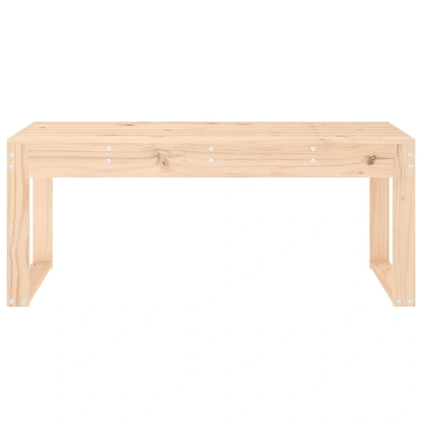 Градинска пейка 110×38×45 см кафява — борово дърво масив - Image 3