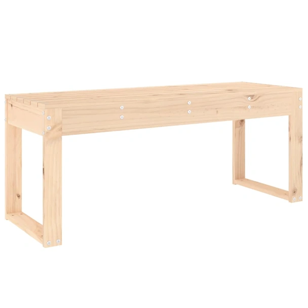 Градинска пейка 110×38×45 см кафява — борово дърво масив - Image 5