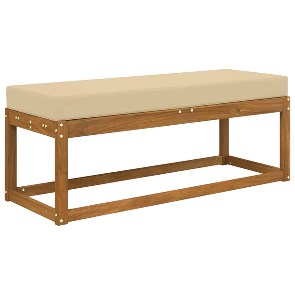 Възглавница за пейка 115 x 40 x 8 см бежова — полиестер - Image 3