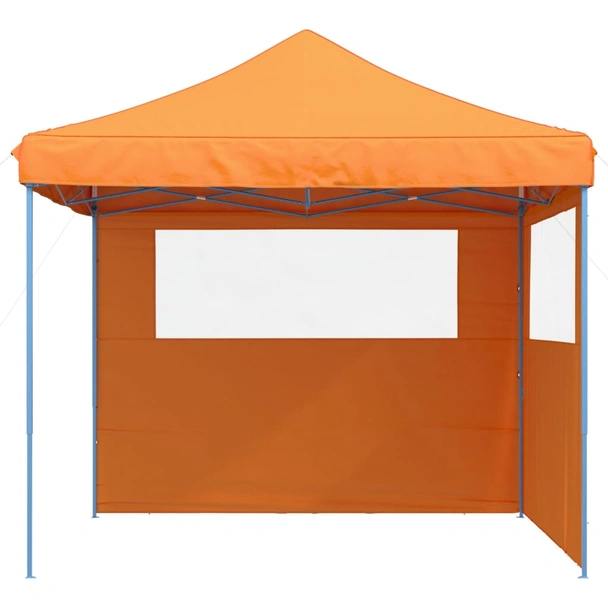 Pop-up парти шатра 2,9 x 2,9 м оранжева — оксфорд с PVC — 2 стени — стомана - Image 3