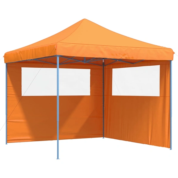Pop-up парти шатра 2,9 x 2,9 м оранжева — оксфорд с PVC — 2 стени — стомана - Image 2