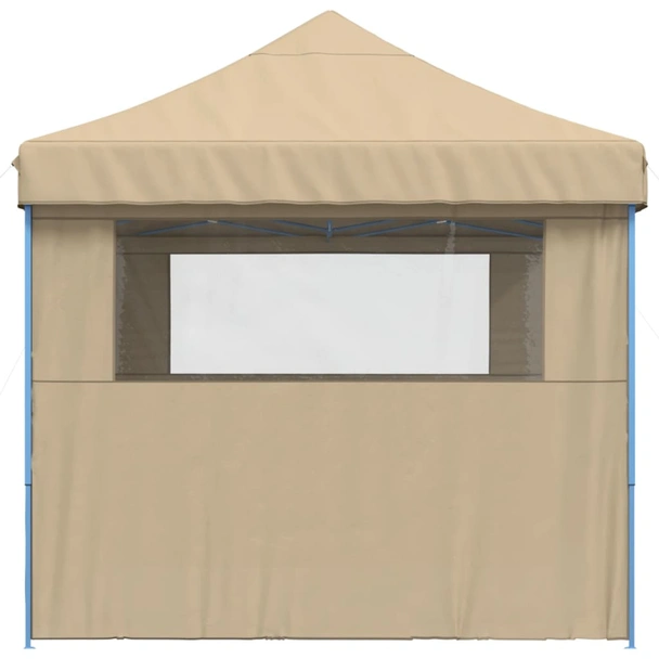 Pop-up парти шатра 4,1 x 2,8 м бежова — оксфорд с PVC — 3 стени — стомана - Image 4