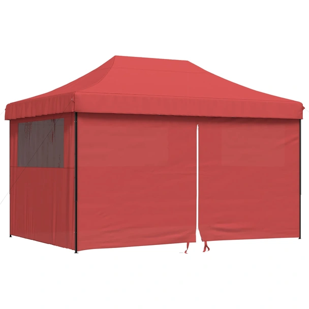 Pop-up парти шатра 4,4 x 2,9 м бордо — оксфорд с PVC — 4 стени — стомана - Image 2