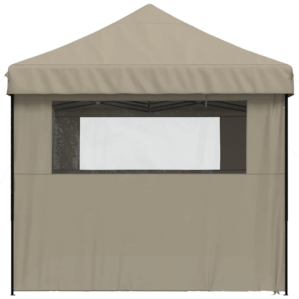 Pop-up парти шатра 5,8 x 2,9 м таупе оксфорд с PVC — 4 стени — стомана - Image 4