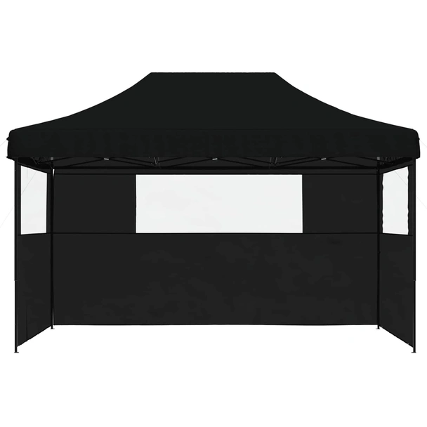Pop-up парти шатра 4,4 x 2,9 м черна — оксфорд с PVC — 3 стени — стомана - Image 3