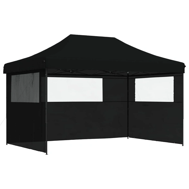Pop-up парти шатра 4,4 x 2,9 м черна — оксфорд с PVC — 3 стени — стомана - Image 2