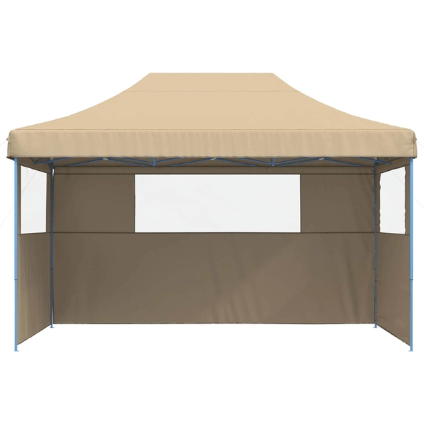 Pop-up парти шатра 4,4 x 2,9 м бежова — оксфорд с PVC — 3 стени — стомана - Image 3