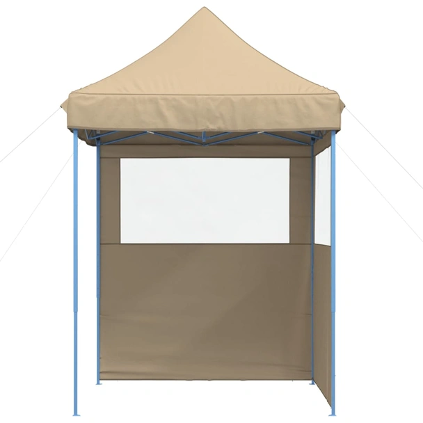 Pop-up парти шатра 2 x 2 м бежова — оксфорд с PVC — 2 стени — стомана - Image 3