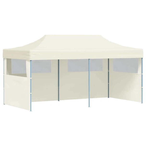 Pop-up парти шатра 5,8 x 2,9 м кремава — полиестер с PVC — 1 стена — стомана - Image 2