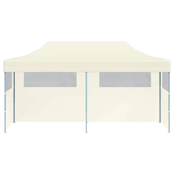 Pop-up парти шатра 5,8 x 2,9 м кремава — полиестер с PVC — 1 стена — стомана - Image 6