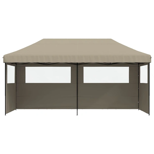 Pop-up парти шатра 5,8 x 2,9 м таупе — оксфорд с PVC — 3 стени — стомана - Image 3