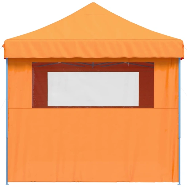 Pop-up парти шатра 4,1 x 2,8 м оранжева — оксфорд с PVC — 4 стени — стомана - Image 5