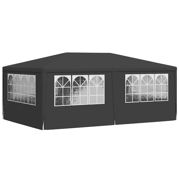 Парти шатра 4 x 6 м антрацит — полиетилен — със стени — стоманена рамка - Image 6