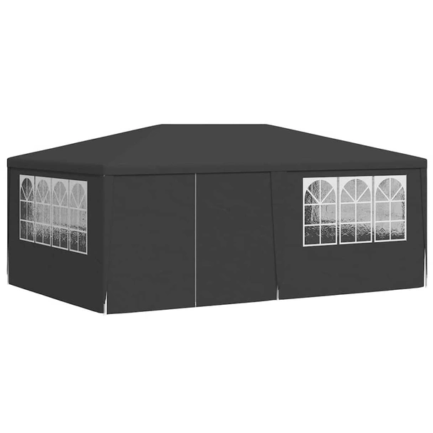 Парти шатра 4 x 6 м антрацит — полиетилен — със стени — стоманена рамка - Image 3
