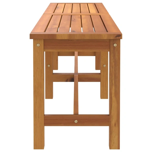 Градинска пейка 150 × 35 × 45 см кафява — акация масив — без възглавница - Image 4