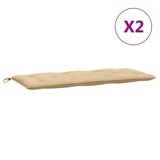 Възглавници за пейка 120x50x7 см бежови — комплект 2 бр - Image 4