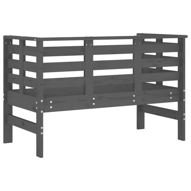 Градинска пейка 111,5×53×71 см сива — борово дърво масив - Image 6