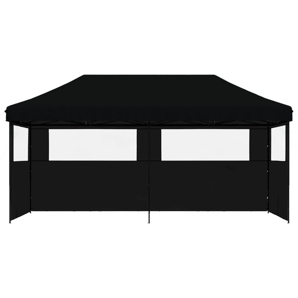 Pop-up парти шатра 5,8 x 2,9 м черна — оксфорд с PVC — 3 стени — стомана - Image 3