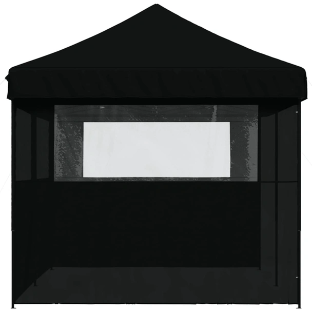 Pop-up парти шатра 5,8 x 2,9 м черна — оксфорд с PVC — 3 стени — стомана - Image 5
