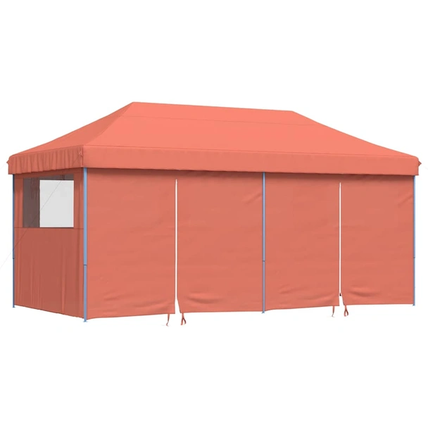 Pop-up парти шатра 5,8 x 2,9 м теракота — оксфорд с PVC — 4 стени — стомана - Image 2