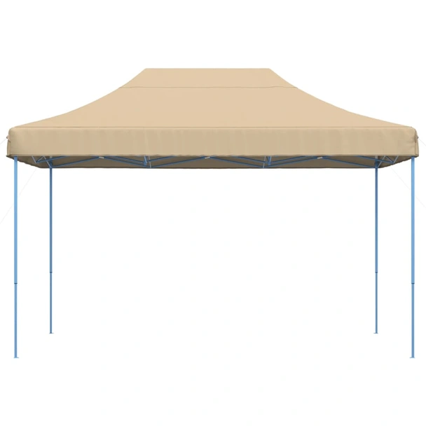 Pop-up парти шатра 4,1 x 2,8 м бежова — оксфорд с PVC — стоманена рамка - Image 3